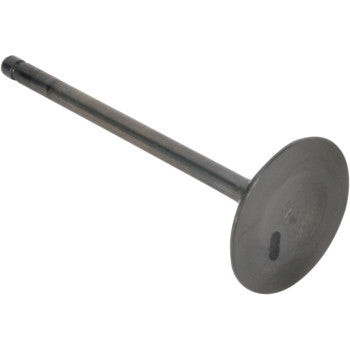 Metallic intake valve with a long slender stem and a flat circular head, designed for Yamaha offroad engines.