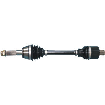 The Sportsman CV Axle Kit Complete Rear Left & Right Heavy Duty by Moose Offroad features robust shafts with rubber boots and metal joints, ideal for reliable power transfer from transmission to wheels in vehicle drivetrains.