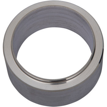 The Shock Collar Adapter by Race Tech is a metallic, cylindrical ring with a smooth, polished finish and hollow center, shown at an angle against a plain white background.