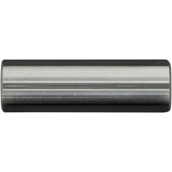 A close-up of the Honda - Yamaha - Kawasaki Wrist Pin by Wiseco, a smooth, shiny cylindrical metal pin made with advanced manufacturing, shown from the side against a plain white background.