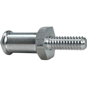 A close-up of Polaris Seat Latch Pins by Quad Logic, designed for seat assemblies with a smooth cylindrical shoulder, partially threaded shaft, and hexagonal head to enhance seat stability.