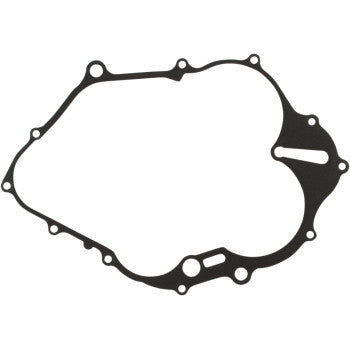 The Yamaha Clutch Gasket by Cometic is a black, AFM-made, irregularly shaped gasket with multiple edge holes for sealing engine assemblies, shown against a white background.