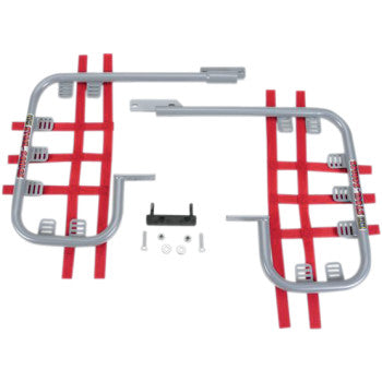 Honda TRX Nerf Bars EX Silver Red by DG Performance