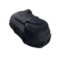 The CVT Transmission Cover by CF Moto is a black plastic cover with a contoured, rounded shape and molded details. Embossed with GNMOTO, it's designed for motorcycles or scooters—perfect for those needing quality CFmoto OEM parts.