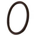 Brown rubber O-ring seal with smooth surface and circular cross-section, 33x2.66 mm size.