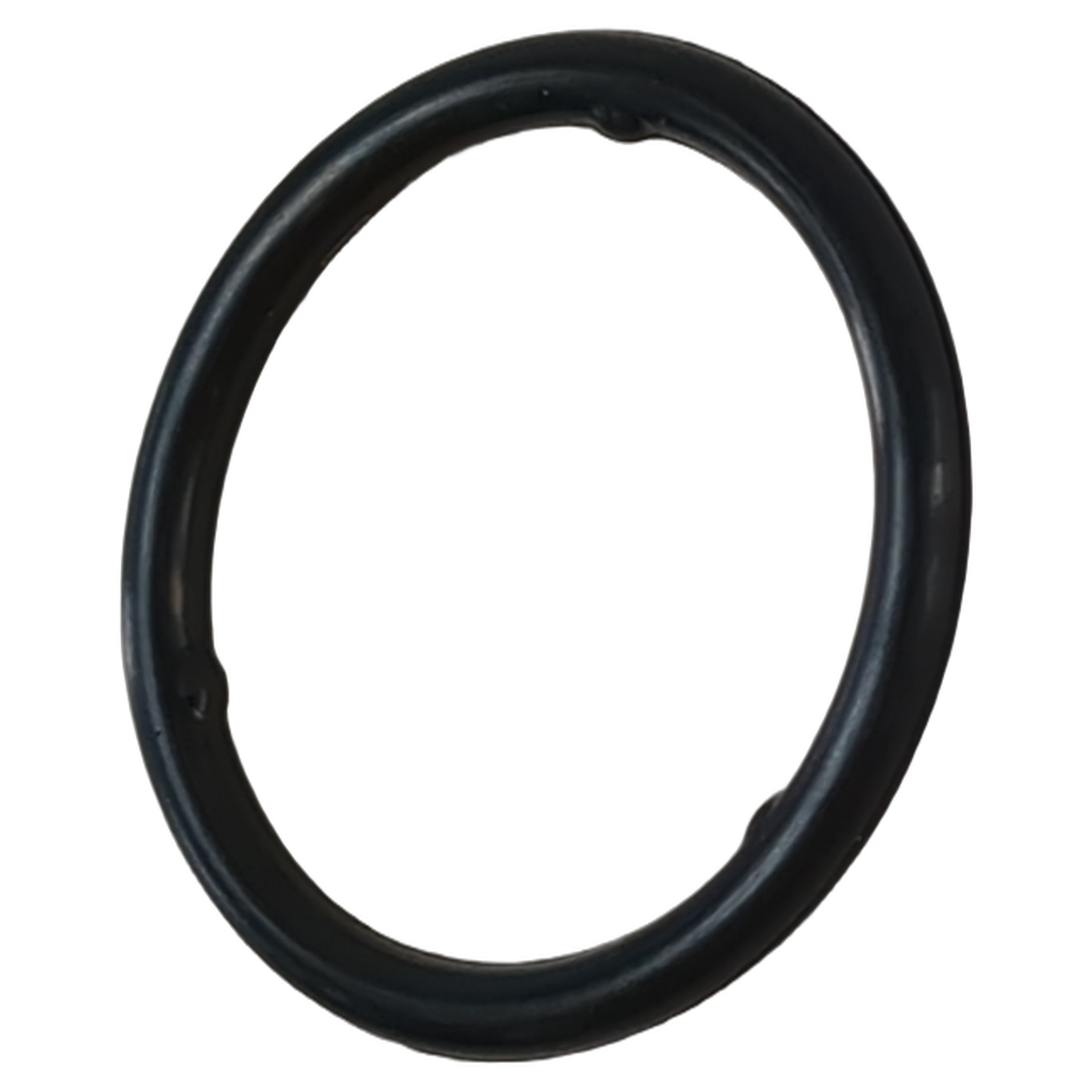 Black rubber O-ring seal with smooth surface and circular shape.