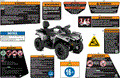 BODY - WARNING DECALS - 2018 CAN AM OUTLANDER MAX 4X4 XT 570 EFI - CALI - INTENSE RED SATIN