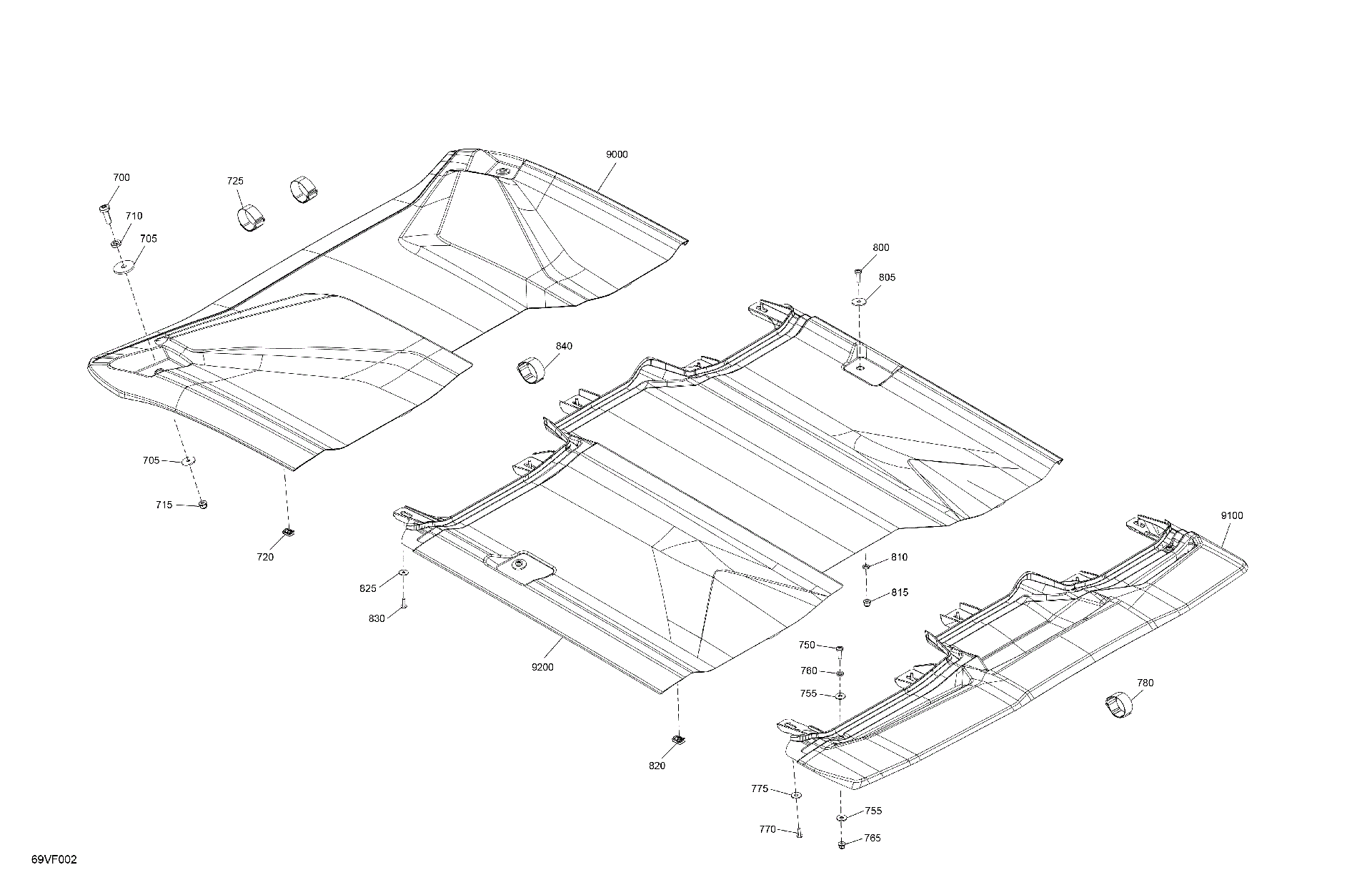 An Image of a Genuine Can-Am Parts Schematic Diagram showing the schematic - BODY - ROOF