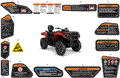 BODY - WARNING DECALS - 2024 CAN AM OUTLANDER PRO HD5 4X4 - TUNDRA GREEN