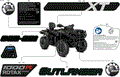 BODY - FEATURE DECALS - 2026 CAN AM OUTLANDER MAX 1000R 4X4 XT - COMPASS GREEN