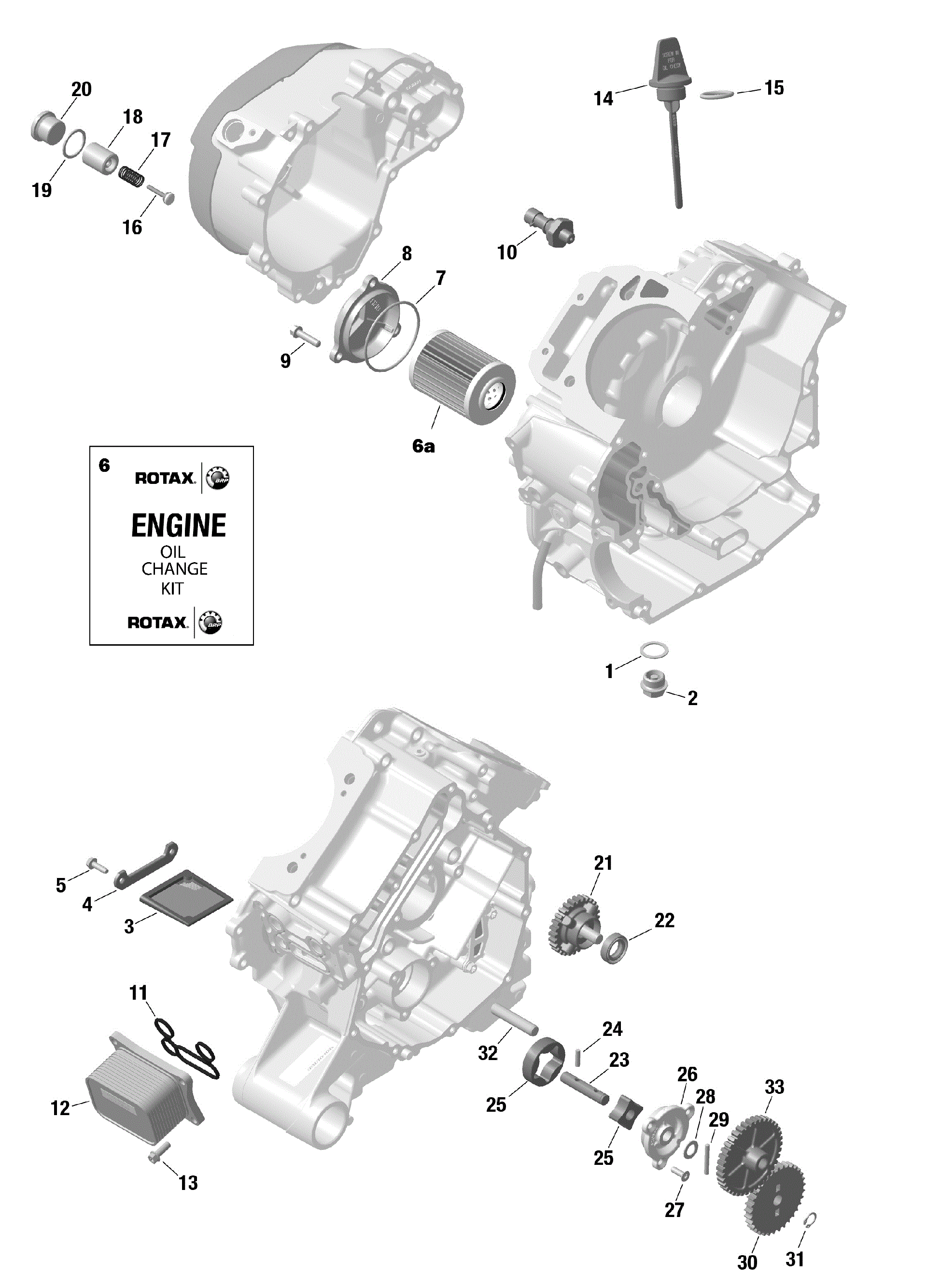 An Image of a Genuine Can-Am Parts Schematic Diagram showing the schematic - ROTAX - ENGINE LUBRICATION