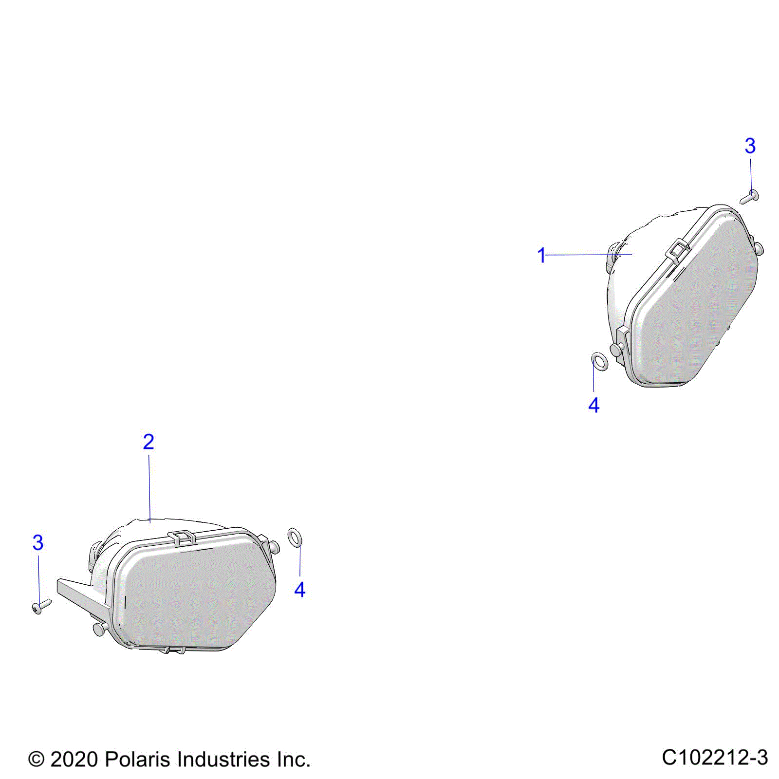 An Image of a Genuine Polaris Parts Schematic Diagram showing the schematic - ELECTRICAL: HEADLIGHTS - 2023 POLARIS SPORTSMAN 850 HIGH LIFTER