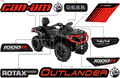 BODY - FEATURE DECALS - 2018 CAN AM OUTLANDER MAX 4X4 X MR 1000R - CAN AM RED