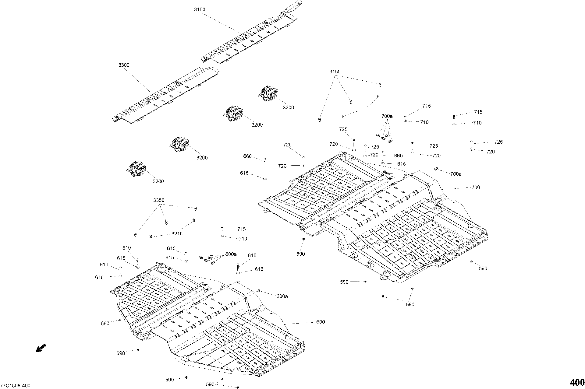 An Image of a Genuine Can-Am Parts Schematic Diagram showing the schematic - CAB INTERIOR FLOOR DEFENDER MAX