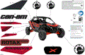 BODY - DECALS - 2025 CAN AM MAVERICK R X - LEGION RED - 77" WIDTH