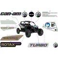 BODY - DECALS - 2024 CAN AM MAVERICK TURBO RS 72 INCH - CATALYST GRAY - 72" WIDTH CALI - (2)