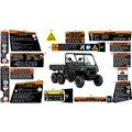BODY - WARNING DECALS - 2024 CAN AM DEFENDER 6X6 HD10 LTD CAB - FIERY RED METALLIC - 67" WIDTH