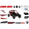 BODY - DECALS - 2025 CAN AM MAVERICK TURBO RR X DS SAS 64 INCH - FIERY RED METALLIC - 64" WIDTH - (2)