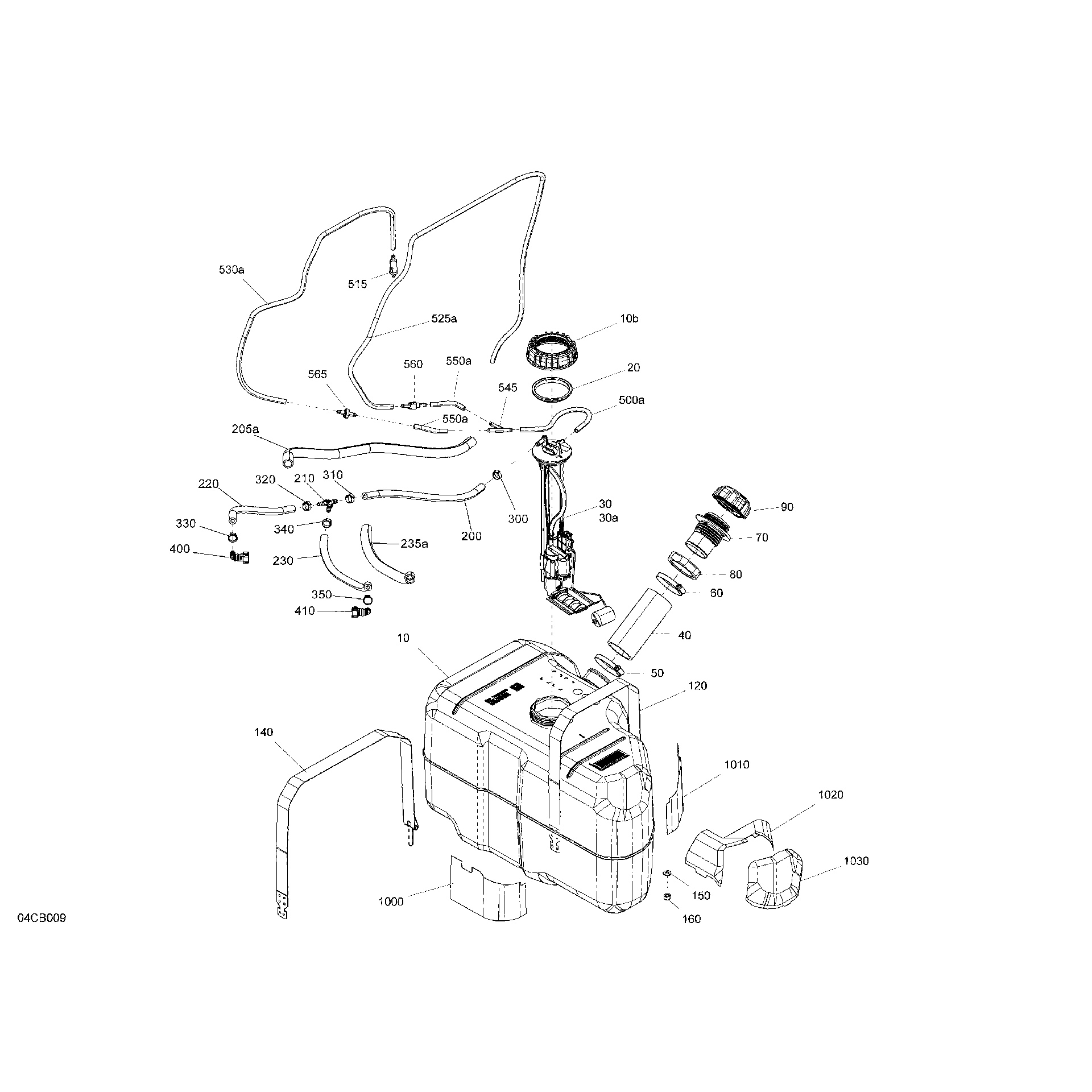 An Image of a Genuine Can-Am Parts Schematic Diagram showing the schematic - ENGINE - FUEL