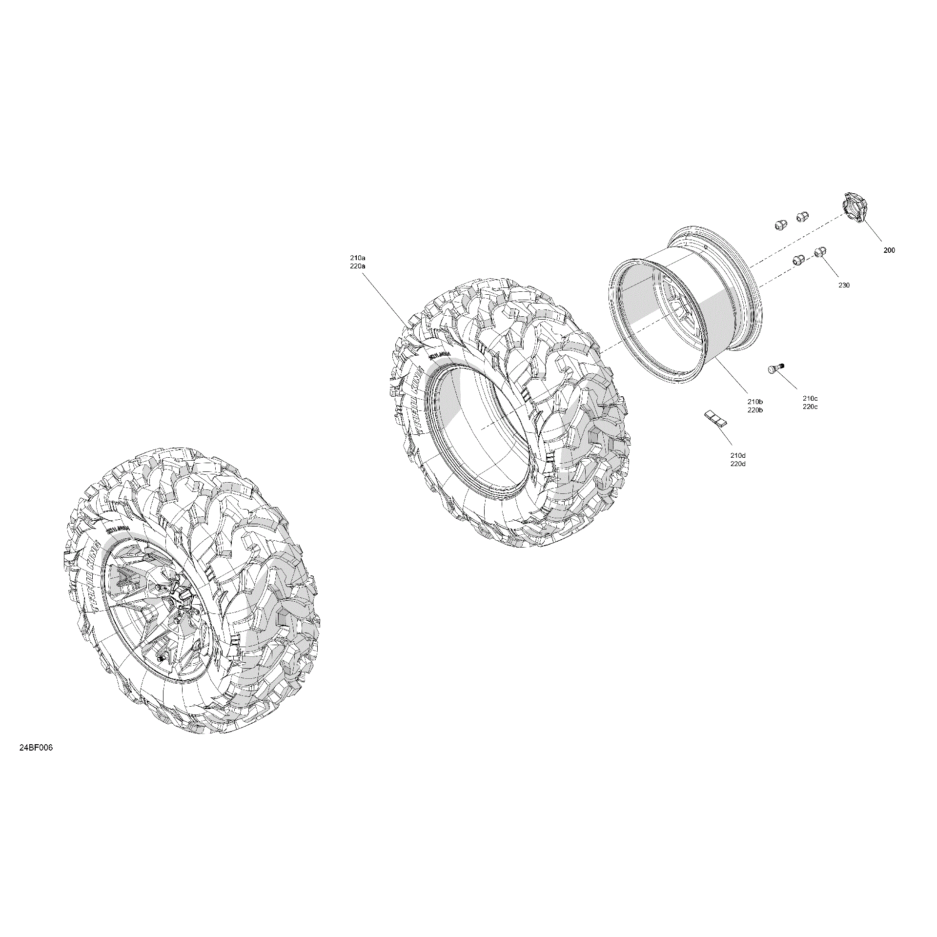 An Image of a Genuine Can-Am Parts Schematic Diagram showing the schematic - DRIVE - FRONT WHEELS