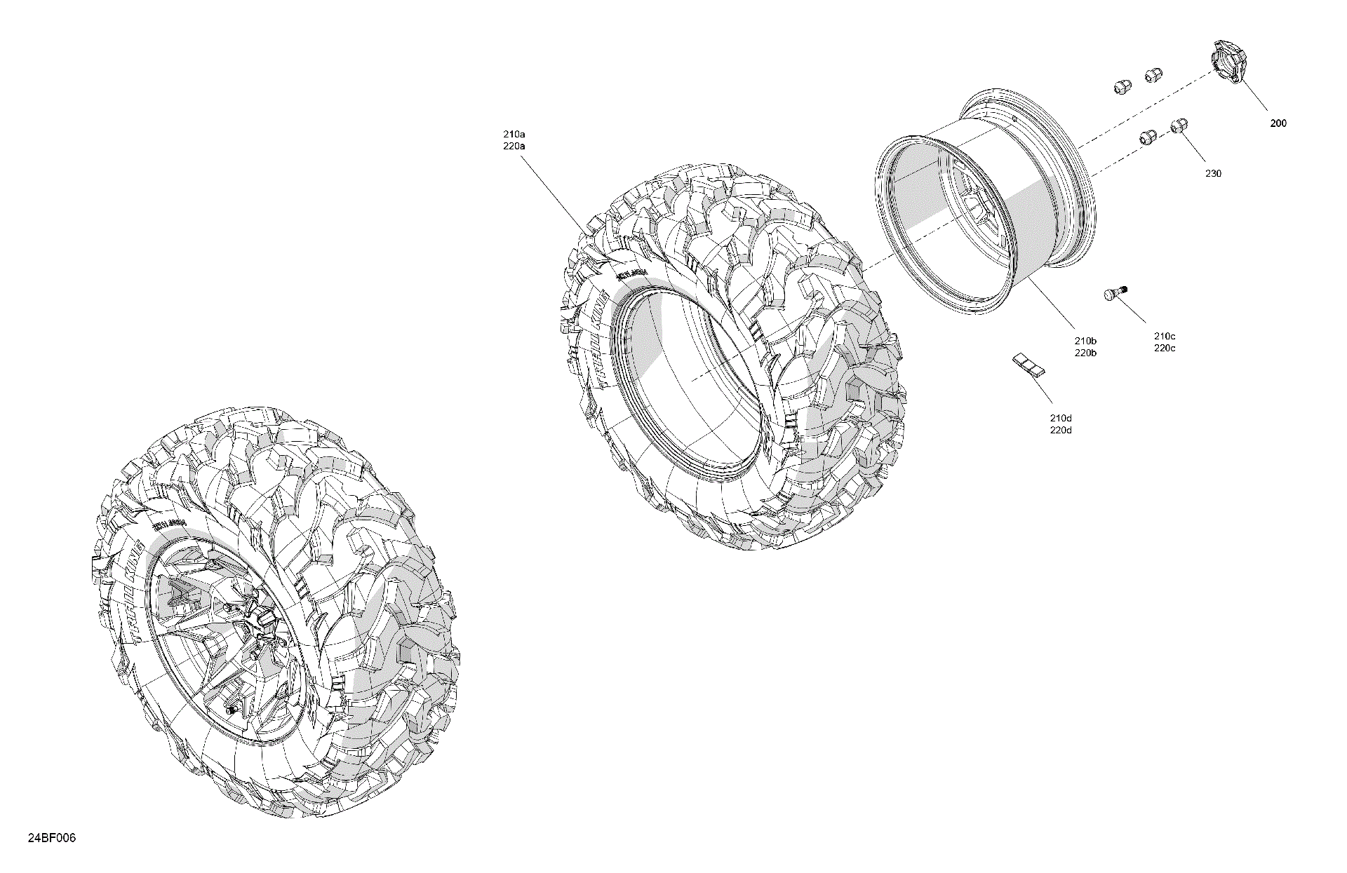 An Image of a Genuine Can-Am Parts Schematic Diagram showing the schematic - DRIVE - FRONT WHEELS