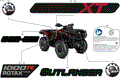 BODY - FEATURE DECALS - 2025 CAN AM OUTLANDER 1000R 4X4 XT - FIERY RED METALLIC - (2)