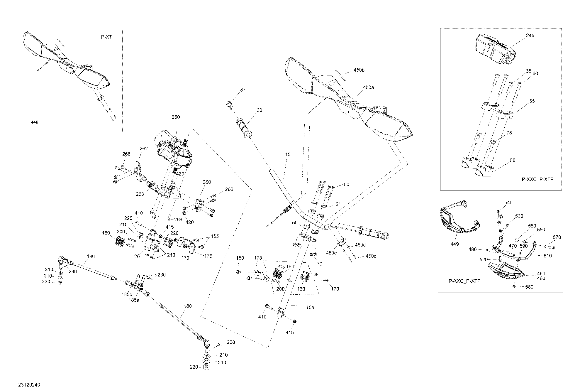 An Image of a Genuine Can-Am Parts Schematic Diagram showing the schematic - STEERING
