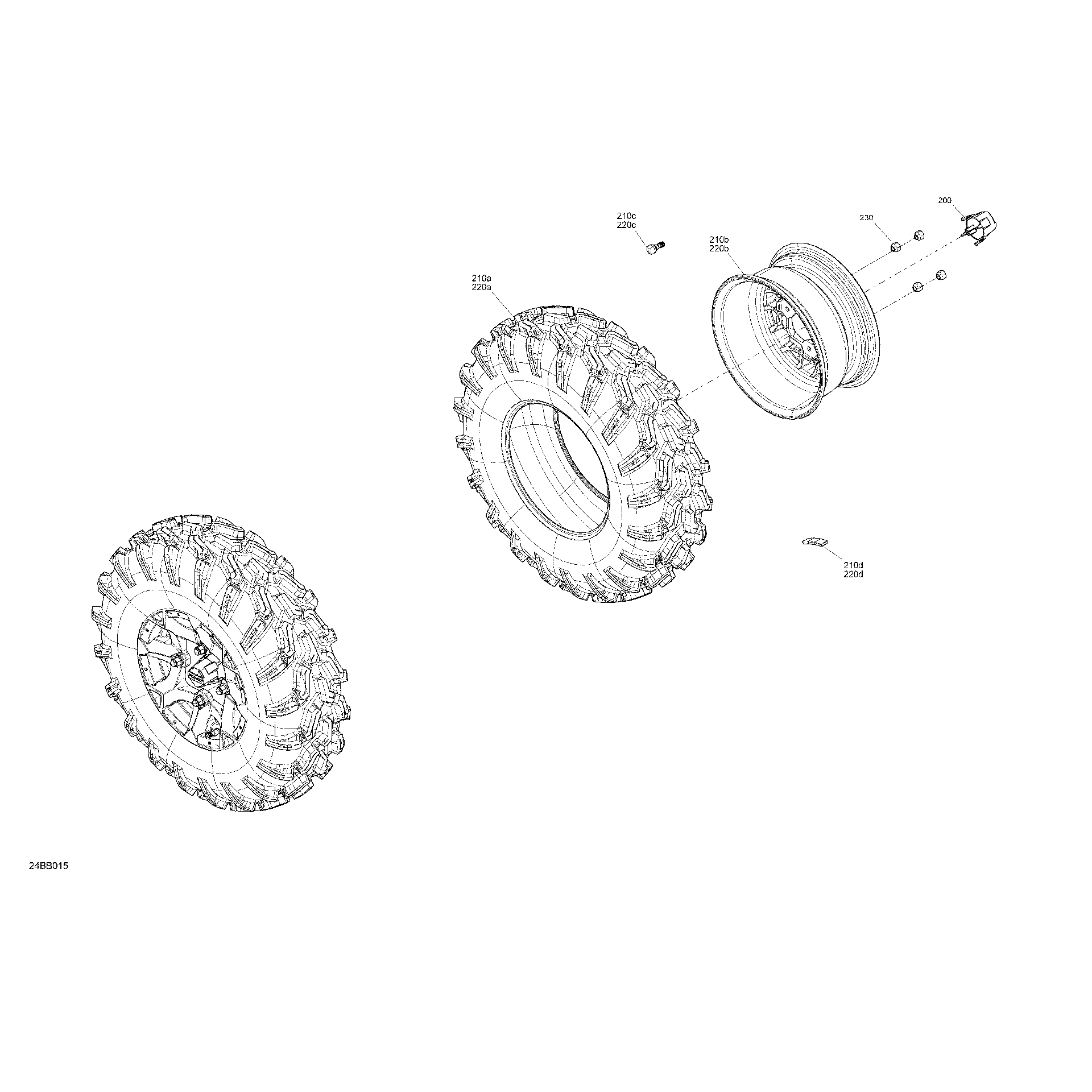 An Image of a Genuine Can-Am Parts Schematic Diagram showing the schematic - DRIVE - FRONT WHEELS