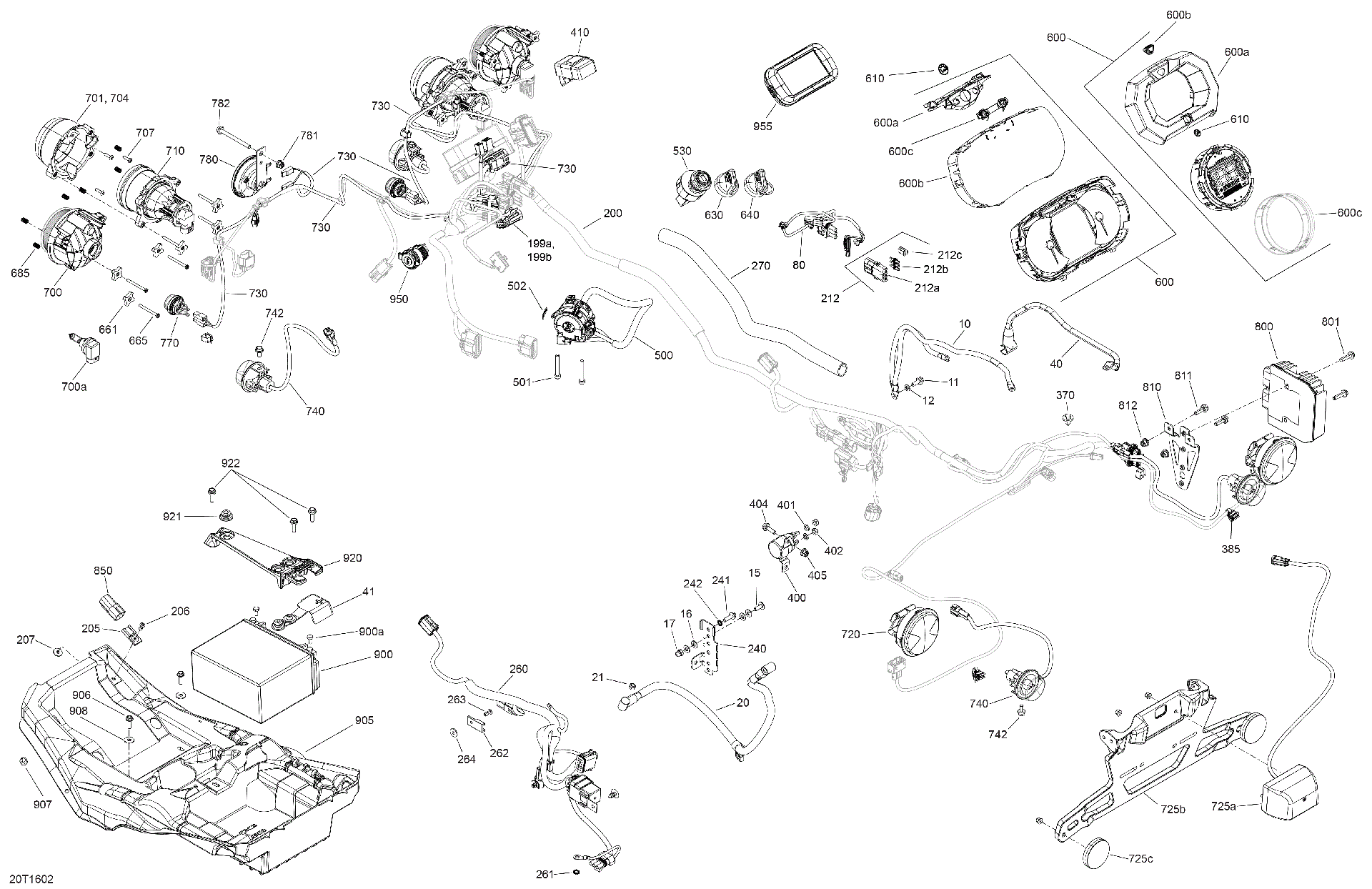 An Image of a Genuine Can-Am Parts Schematic Diagram showing the schematic - ELECTRICAL ALL MODELS