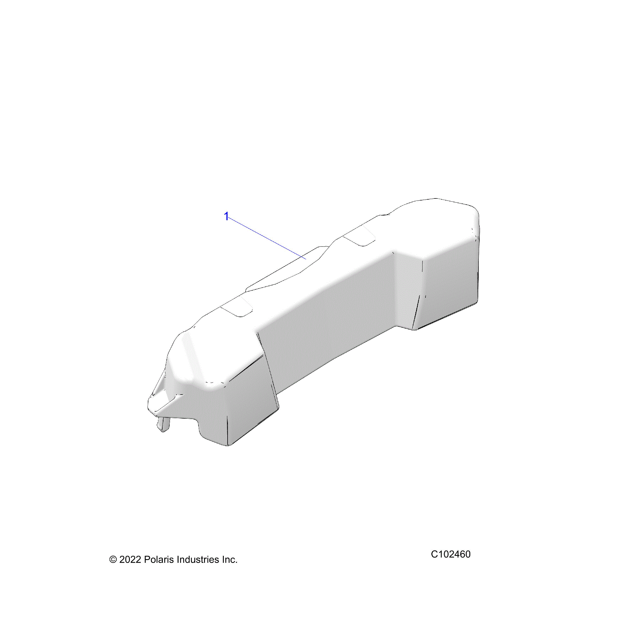 An Image of a Genuine Polaris Parts Schematic Diagram showing the schematic - BODY: REAR STORAGE - 2025 POLARIS SPORTSMAN 570 EPS EBS TRAIL