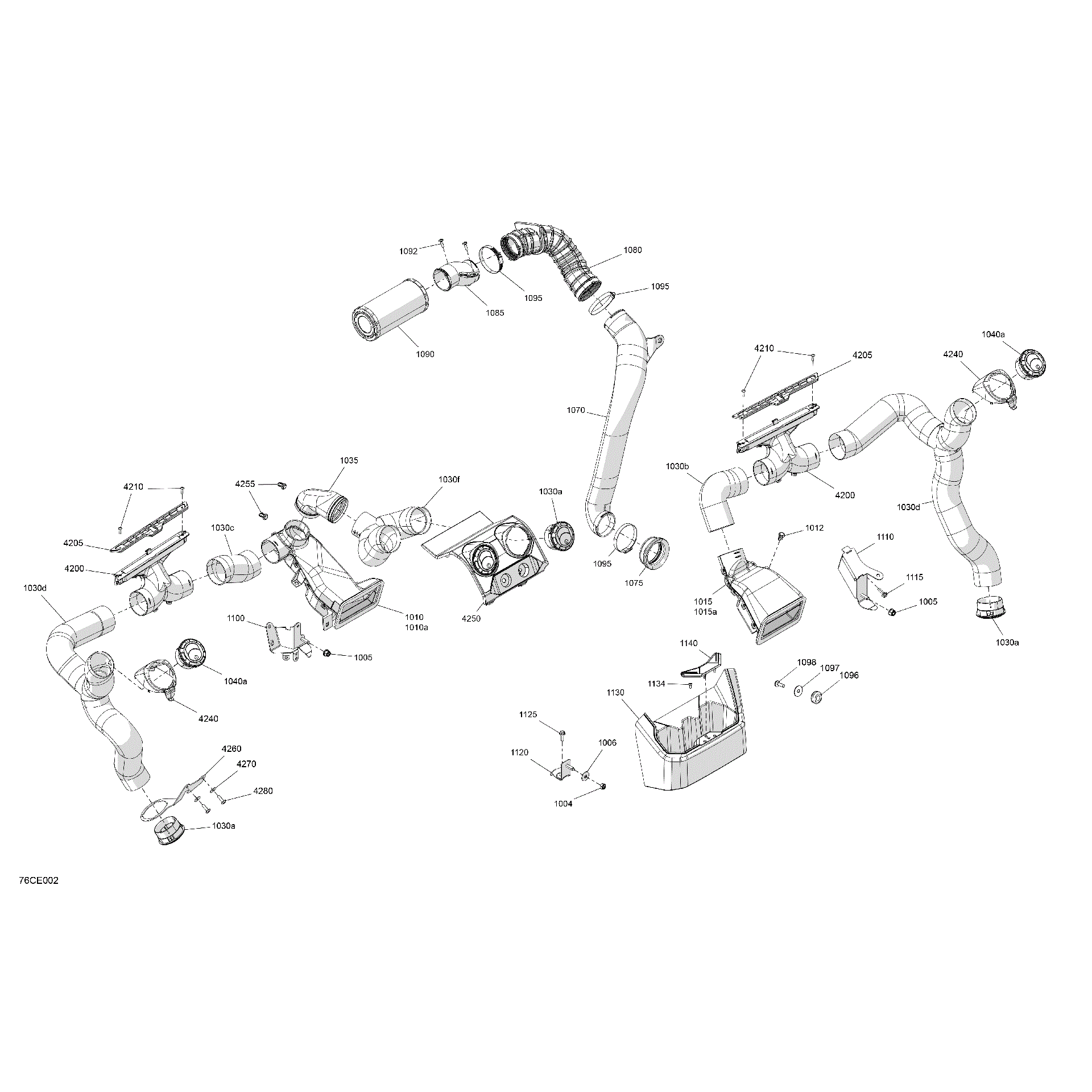 An Image of a Genuine Can-Am Parts Schematic Diagram showing the schematic - ENCLOSURE CAB - AIR CONDITIONING SYSTEM