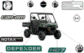 BODY - DECALS - 2025 CAN AM DEFENDER HD7 - COMPASS GREEN - 62" WIDTH CALI