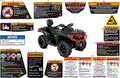 BODY - WARNING DECALS - 2018 CAN AM OUTLANDER MAX 4X4 X MR 1000R - CAN AM RED