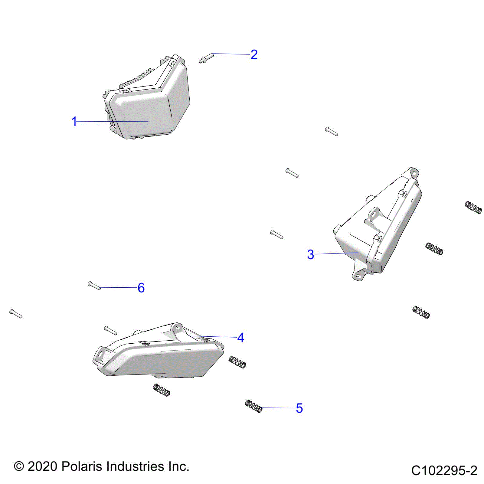 An Image of a Genuine Polaris Parts Schematic Diagram showing the schematic - ELECTRICAL: HEADLIGHTS - 2022 POLARIS SPORTSMAN XP 1000 S 55"