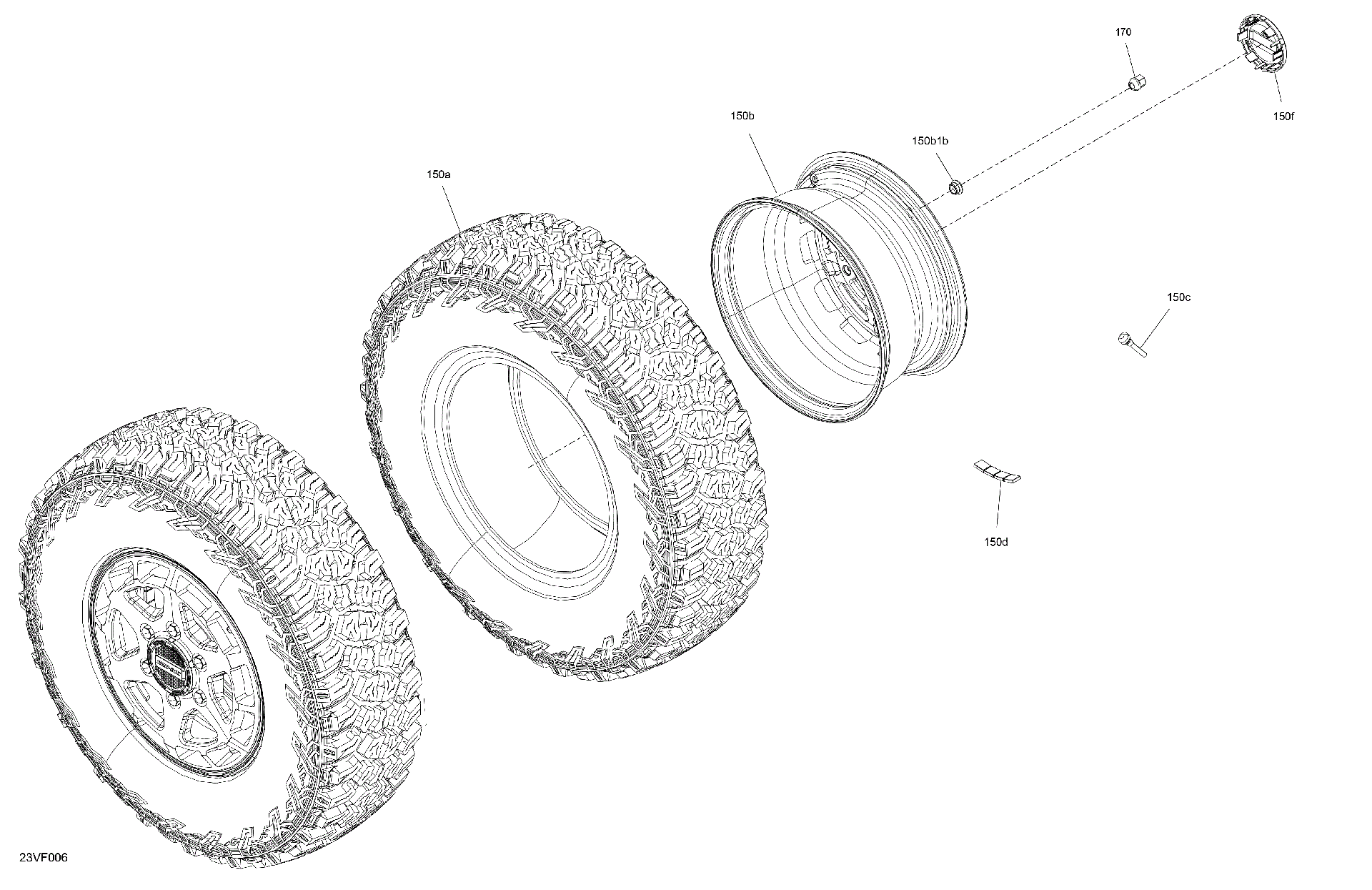 An Image of a Genuine Can-Am Parts Schematic Diagram showing the schematic - DRIVE - REAR WHEELS