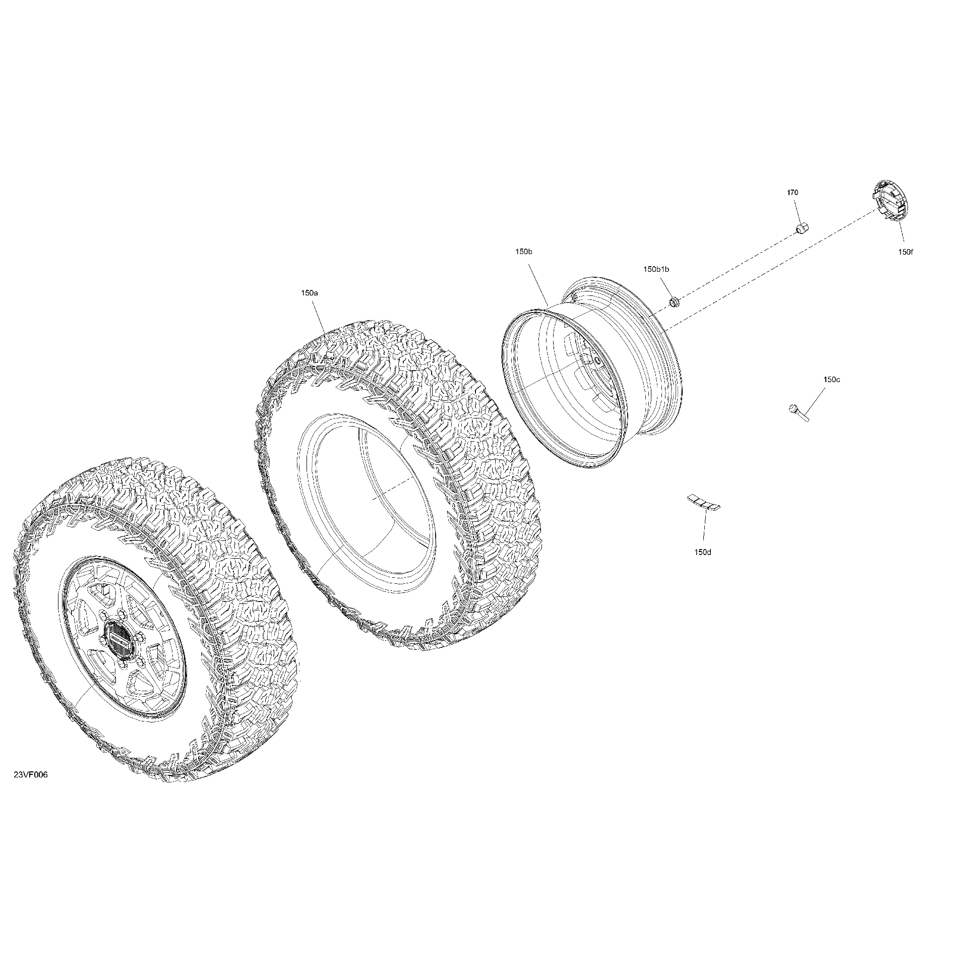 An Image of a Genuine Can-Am Parts Schematic Diagram showing the schematic - DRIVE - REAR WHEELS
