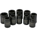 10 Pc 1/2" Met Imp Skt Set Shallow by Performance Tool