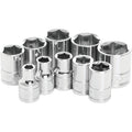10 Pc 3/8" Sae Socket Set Shallow by Performance Tool