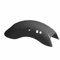 Matte black curved rear fender with multiple mounting holes for motorcycle fitment.