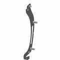 Black metal right saddlebag bracket with three mounting points and elongated cutouts.
