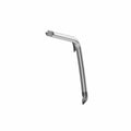 Silver metal front cab frame weld for UTV, angled with mounting bracket and reinforced edges.