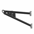 Black metal front upper left A-arm with mounting brackets and cylindrical pivot ends for Polaris Ranger UTV.