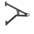 Matte black steel front lower A-arm with tubular design and mounting points for Polaris RZR UTVs.