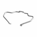 Black metal highway bar lower fairing with curved tubing and mounting brackets for motorcycle installation.