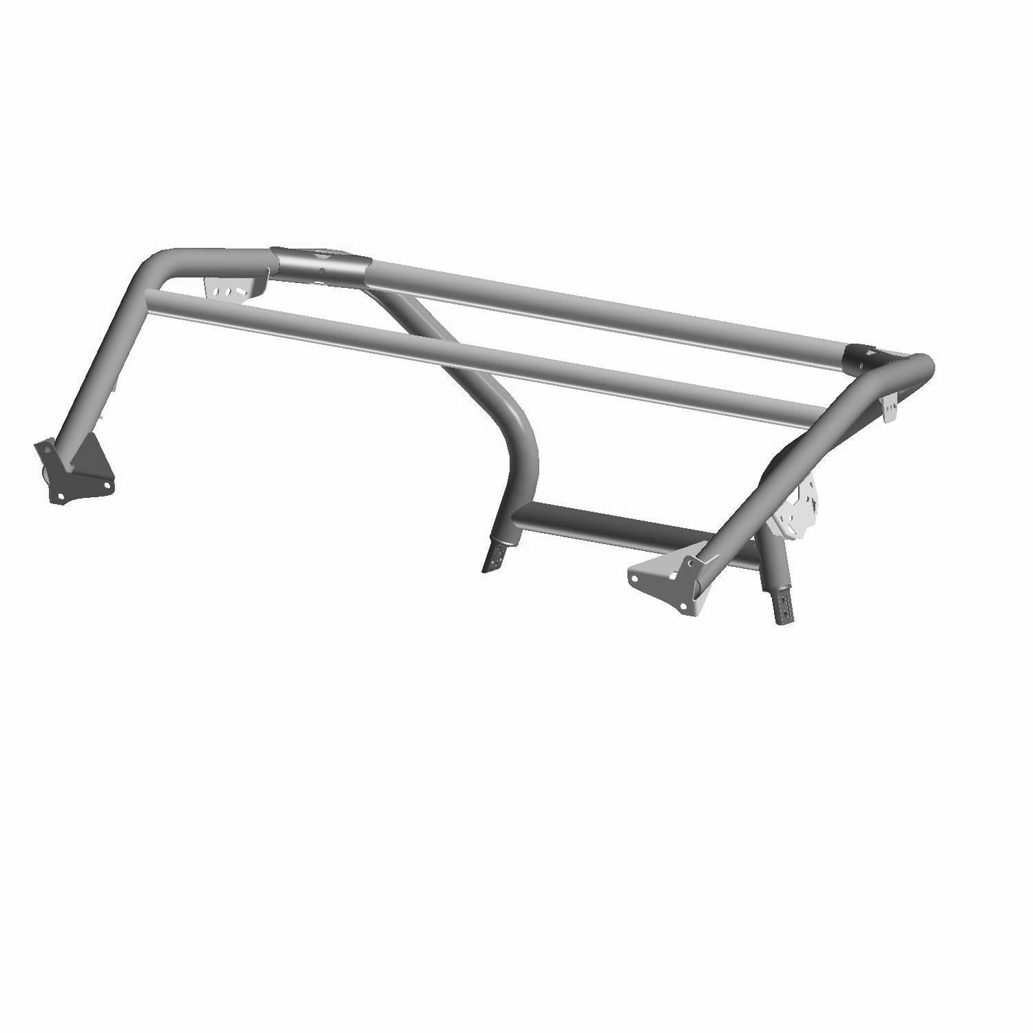 Silver metal rear cab frame weld with mounting brackets designed for Polaris RZR S 800 UTV.