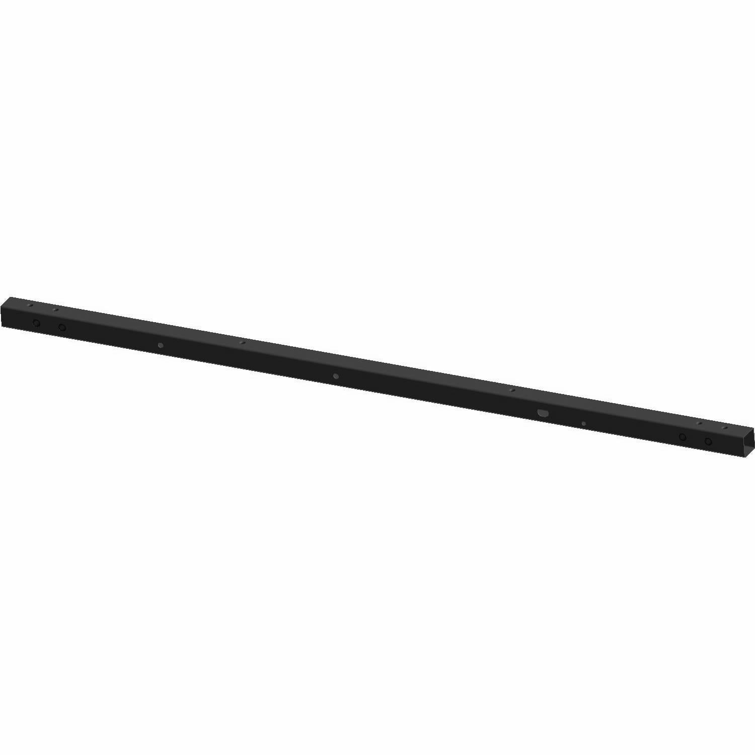 Black rectangular metal top frame tube with mounting holes for Polaris UTV models.