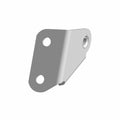 Silver metal guard mount bracket with three circular holes and angled design.