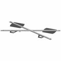 Gray metal cab frame weld cross supports with triangular mounting brackets for UTVs.