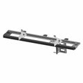 Black metal front cab support bar with silver mounting brackets for Polaris Ranger UTV.