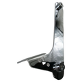 Right-side chrome light bar bracket with smooth curved arm and mounting holes.